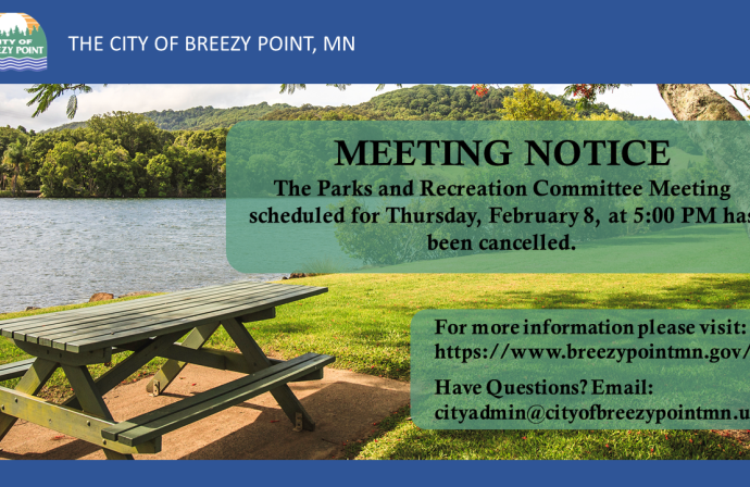 2-7-2024 Parks Meeting Cancellation Image